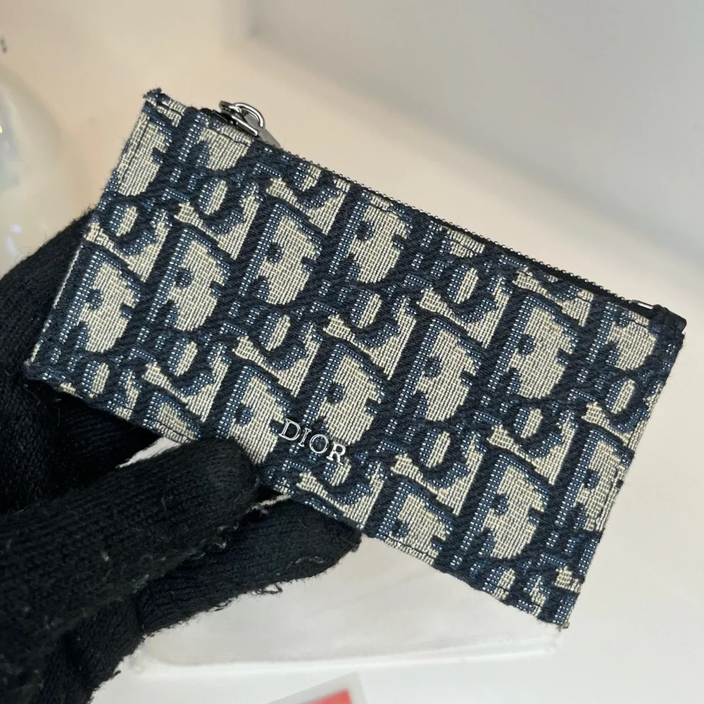 🎀 Christian Dior Zipped Card Holder